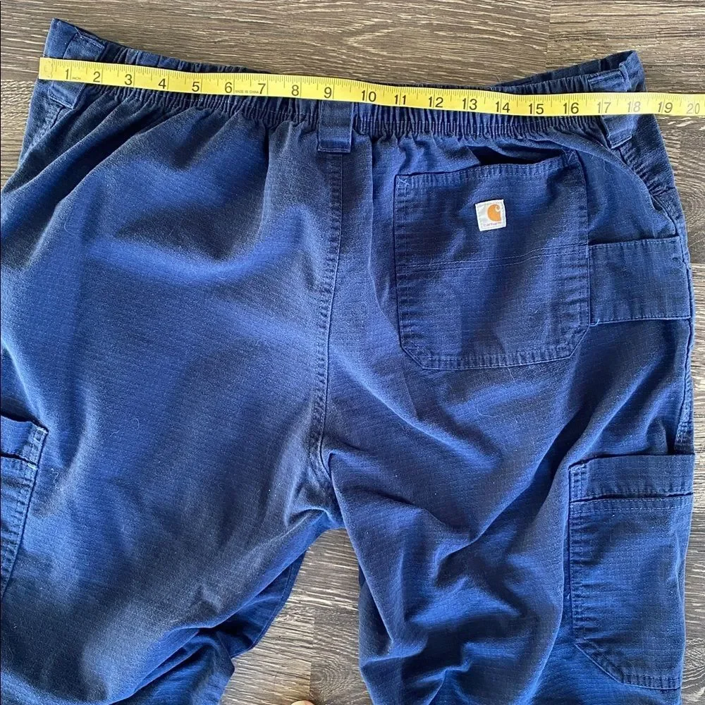 Carhartt Men's Navy Cargo Pants XL Lightweight Textured Hiking Outdoor Vacation - Picture 8 of 12